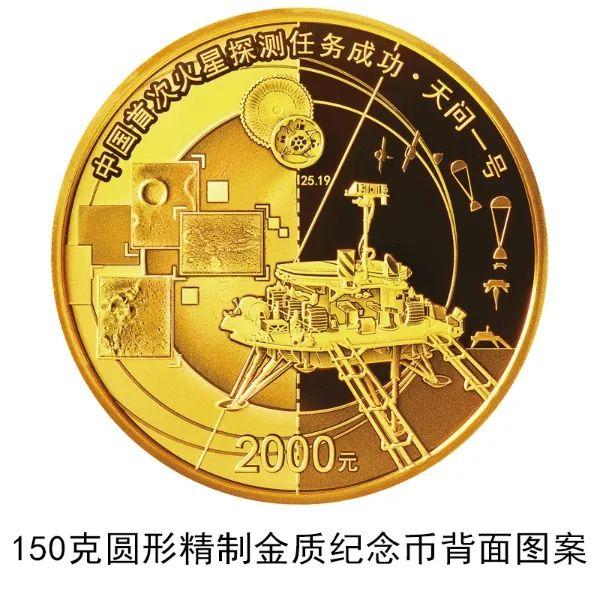 2021年8月30日中國首次火星探測任務成功金銀紀念幣來了！
