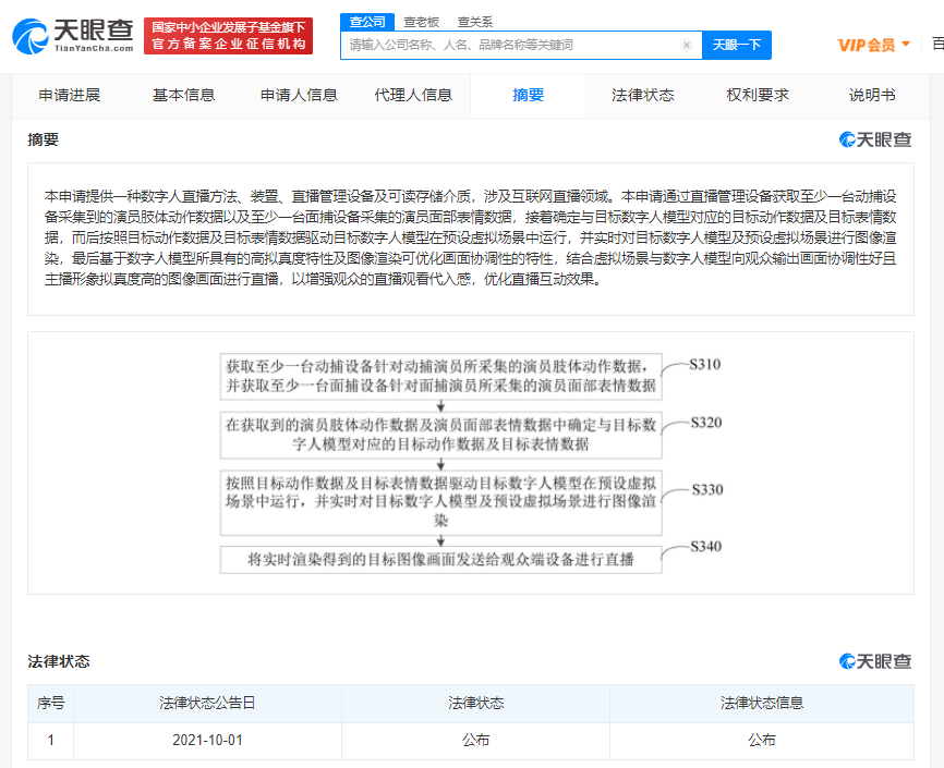 虎牙公開數字人直播專利，公開專利是什么意思？