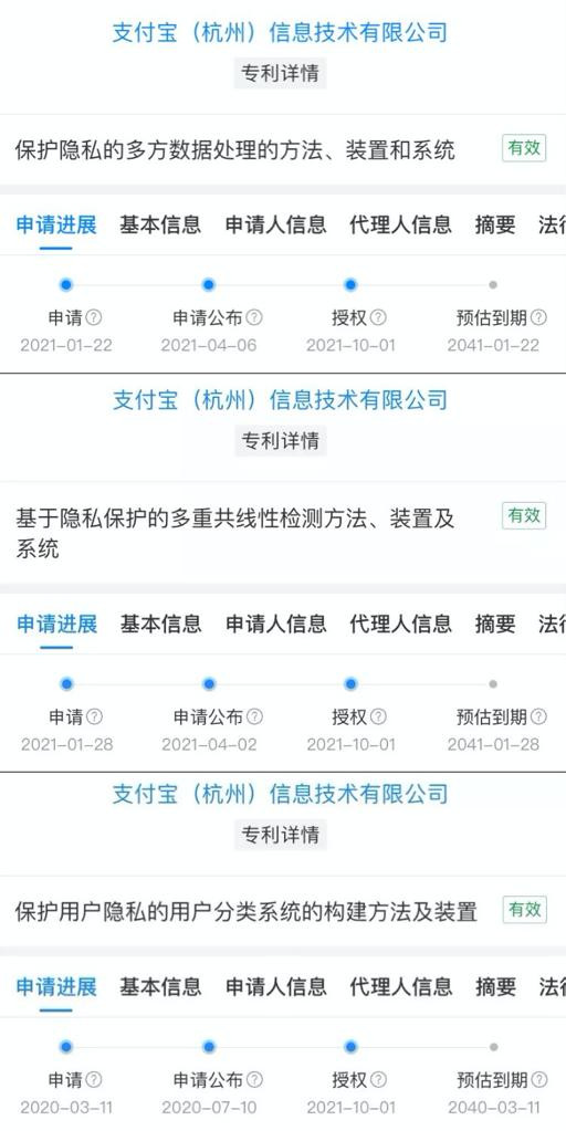 支付寶等多項隱私保護專利被授權，專利授權需要多長時間？