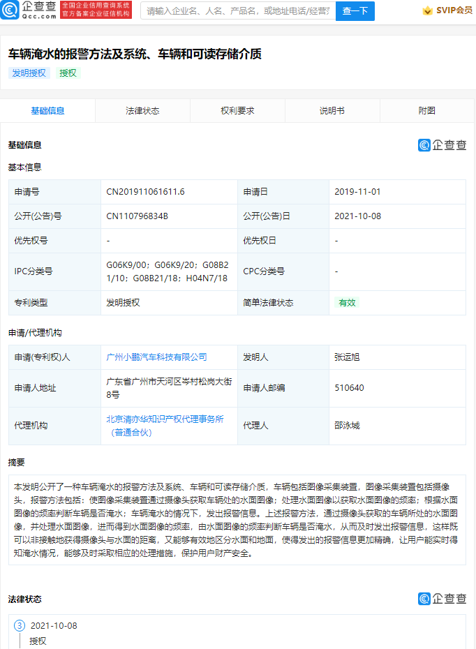 小鵬汽車車輛淹水報警專利獲授權，企業申請專利流程是怎樣的？