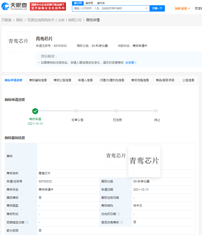 百度申請注冊青鸞芯片商標，為什么注冊商標要進行商標查詢？