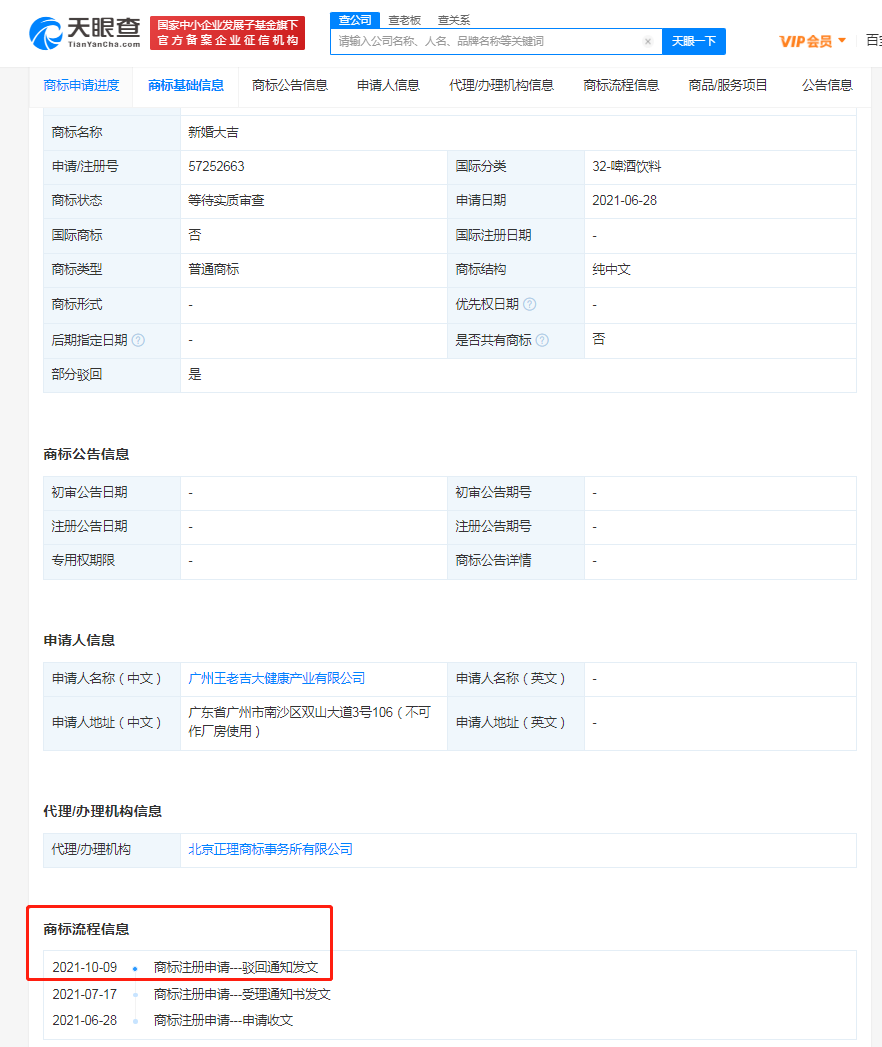 王老吉申請新婚大吉等商標被駁回，商標駁回復審要注意哪些？