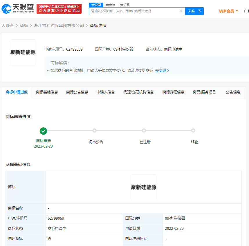 吉利申請(qǐng)注冊(cè)聚新硅能源商標(biāo)，商標(biāo)注冊(cè)申請(qǐng)要哪些材料？