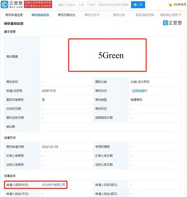 華為申請5Green商標，商標注冊申請需要多長時間？
