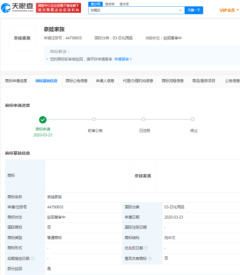 李佳琦公司訴爭奈娃家族商標被駁回，商標被駁回的原因有哪些？