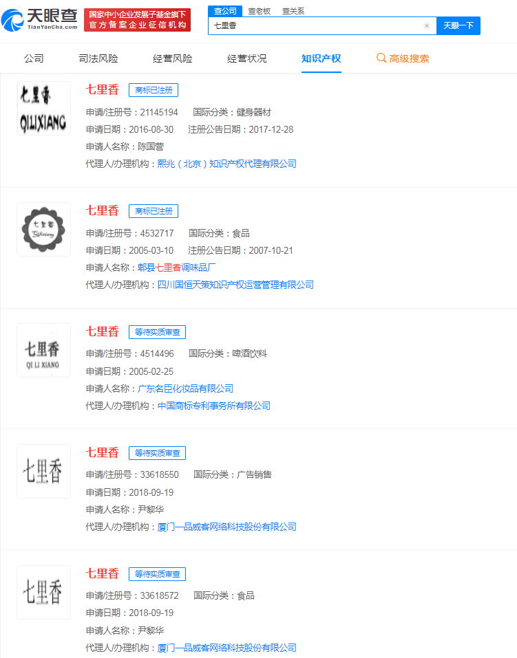 七里香商標申請量達百余條，商標注冊申請要多久？