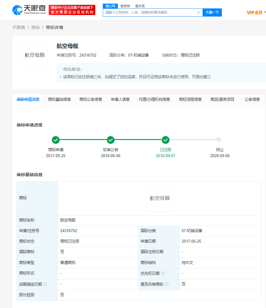 航空母艦商標已被多方注冊，商標注冊需要注意些什么？