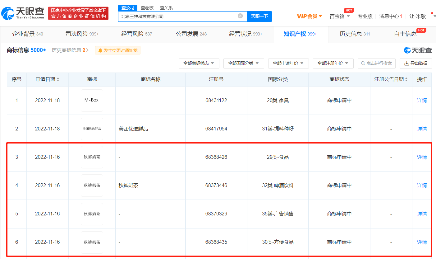 美團申請秋褲奶茶商標，商標命名注意事項有哪些？